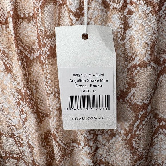 KIVARI Angelina Snake Print Mini Long Sleeve Dress - Picture 6 of 6